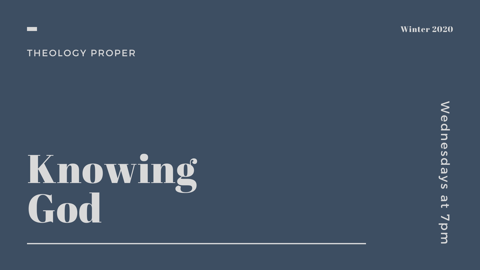 Knowing God - Week 1 Image